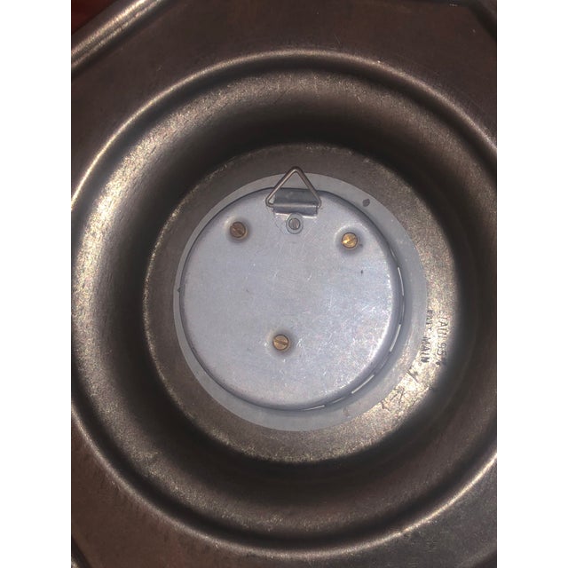 1980s French Vintage Baromaster 95% Fine Pewter Aneroid Barometer For Sale - Image 5 of 7