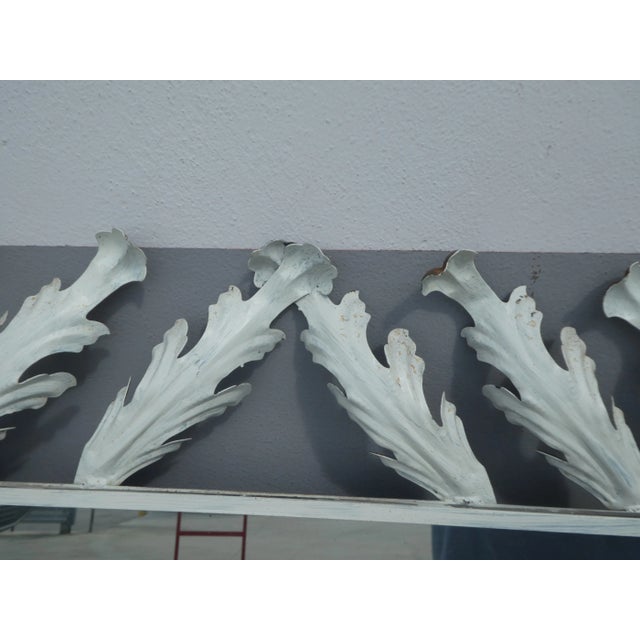 1960's Vintage Shabby Chic Style Multi Leaf Tole Mirror For Sale - Image 4 of 9