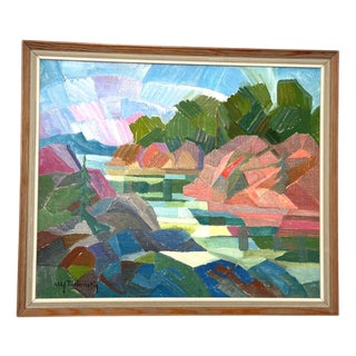Ulf Tedenstig, Autumn Landscape, 1960s, Oil on Canvas, Framed For Sale