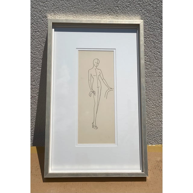 Vintage Fashion Illustration For Sale In Little Rock - Image 6 of 6