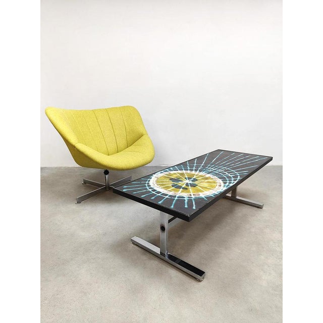 Vintage Art Tile Ceramic Coffee Table by Juliette Belarti for Belarti, 1960s For Sale - Image 3 of 6