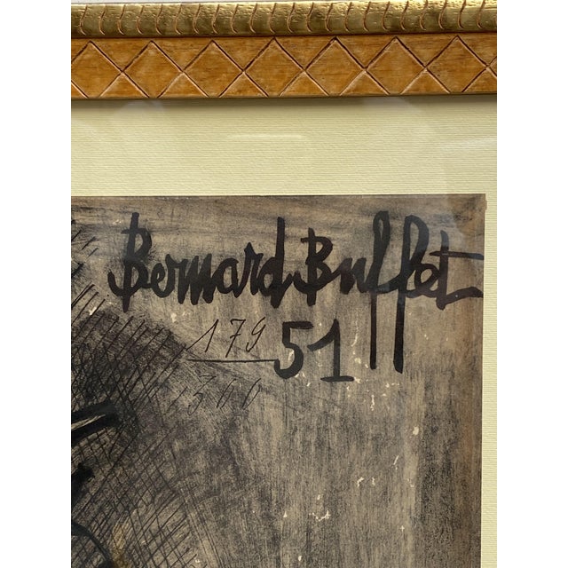 1950s Bernard Buffet, Portrait, 1950, Artwork on Paper For Sale - Image 5 of 10