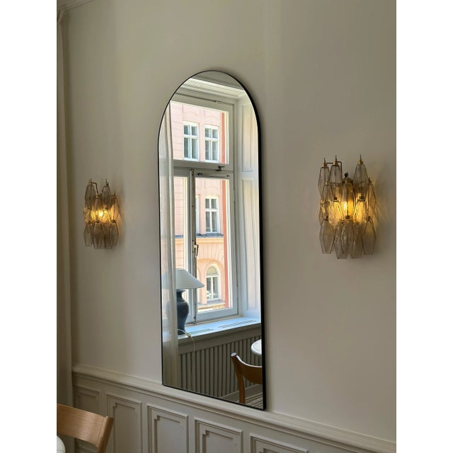 Vintage Murano Corridor Wall Lamps in Sand Beige, Set of 3 For Sale - Image 4 of 9