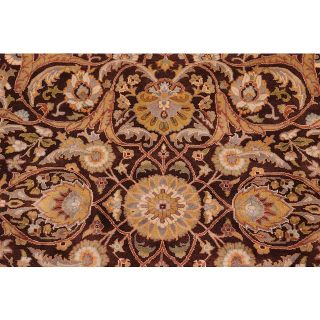 Shabby Chic Shabby Chic 1990's Pak-Persian Brown/Tan Wool Rug - 9'0'' X 12'2'' For Sale - Image 3 of 9
