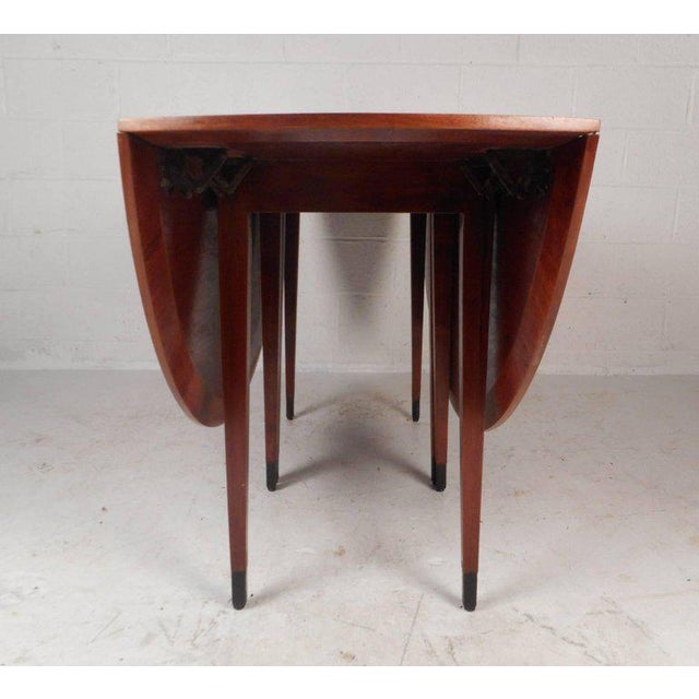 Newly Refinished Mid-Century Modern Drop-Leaf Dining Table ...