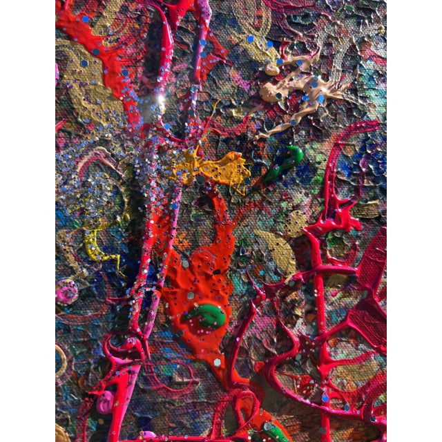 Large Abstract Painting on Canvas by Serg Graff "Mysticism" For Sale - Image 9 of 11