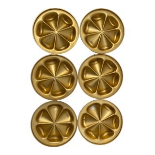 Vintage Mulholland Silversmiths Aluminum Ashtrays - Set of 6 For Sale