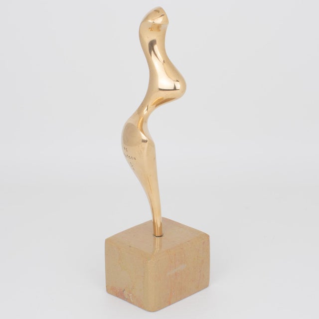 Bronze Roland Masson Abstract Organic Bronze Sculpture on Marble Base, circa 1990 For Sale - Image 8 of 13