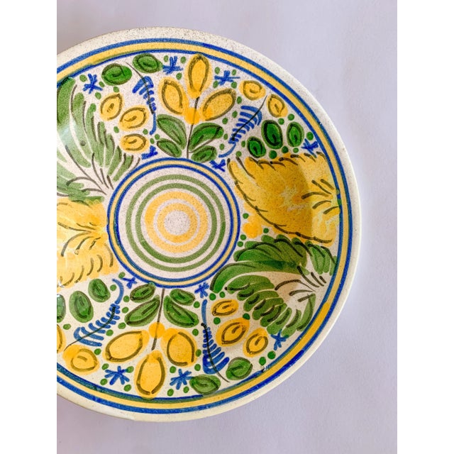 Italian Late 20th Century Italian Style Hand Painted Studio Pottery Bowl For Sale - Image 3 of 7
