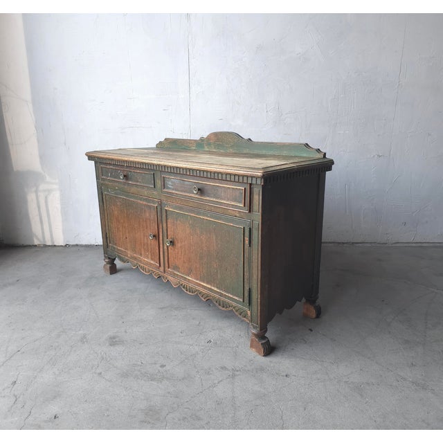 Farmhouse Antique Rustic European Wabi Sabi Cabinet For Sale - Image 3 of 9