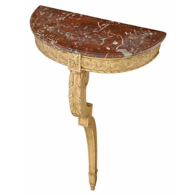 Small Antique Gilt and Marble Hall Console Table, 1890s For Sale - Image 5 of 7