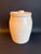 1900 - 1909 Antique Off White Salt Glazed Crock With Lid For Sale - Image 5 of 11