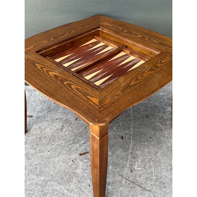 Mid-Century Modern Vintage Reversible Game Table For Sale - Image 3 of 12