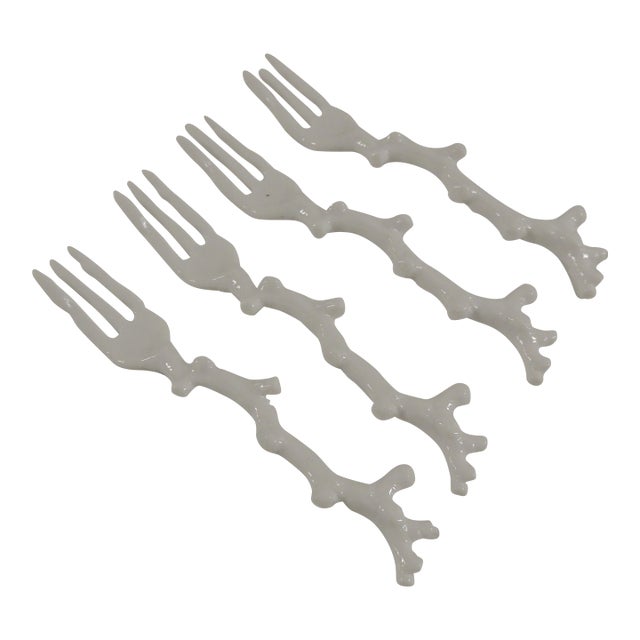 Faux White Coral Hors d'Oeuvres Forks by Michael Aram - Set of 20 For Sale