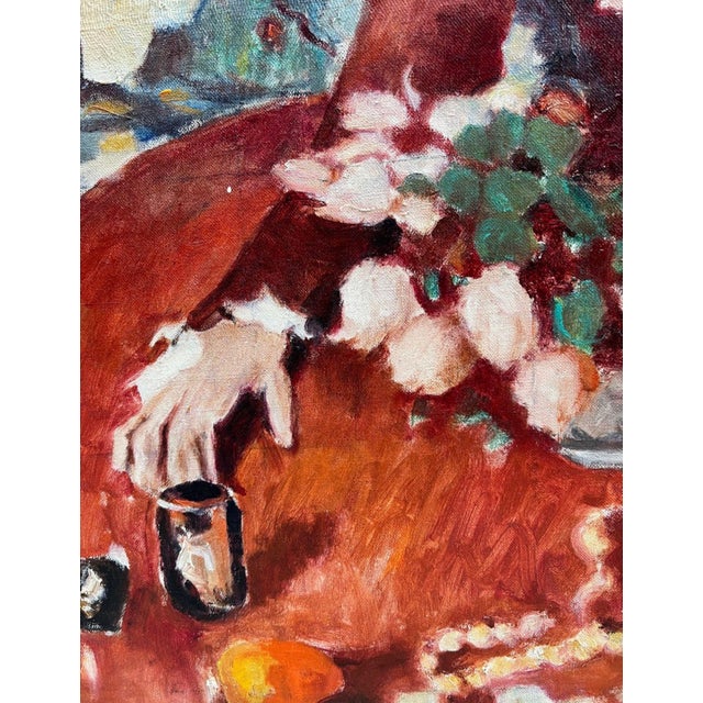 1912 Oil Painting Verjaardagsbloemen (Birthday Bouquet), Signed For Sale - Image 9 of 11