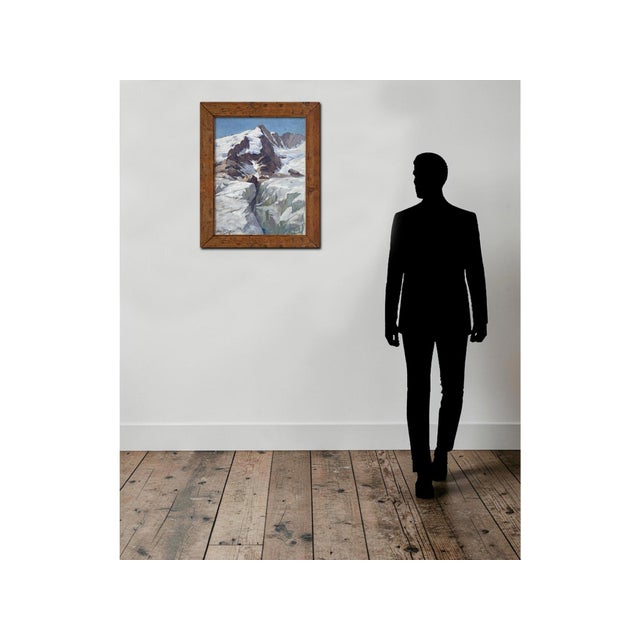 Karl Böttner, Mont Blanc, Oil Painting on Panel, 1939 For Sale - Image 10 of 13