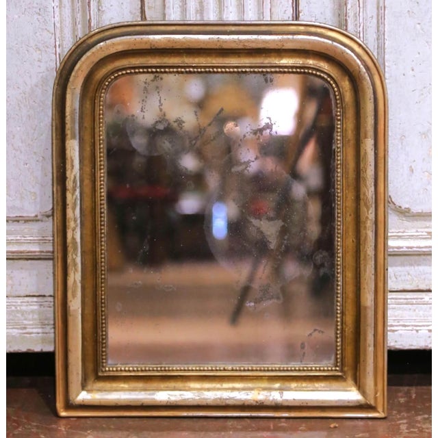 Late 19th Century 19th Century French Louis Philippe Carved Giltwood Wall Mirror For Sale - Image 5 of 6