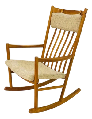 Hans Wegner Danish Teak Rocking Chair for Tarm Stole, 1960s