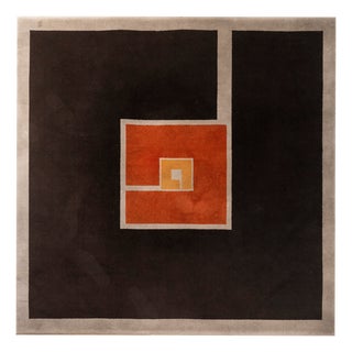 Geometric Wool Rug, France, 1970s For Sale