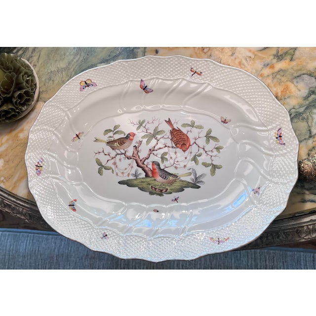 Herend 1940s Herend Rothschild Bird Multi-Color Platter For Sale - Image 4 of 10