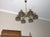 Mid-Century Modern Large Brass and Glass Chandelier from Hans-Agne Jakobsson, Sweden, 1960s For Sale - Image 3 of 11