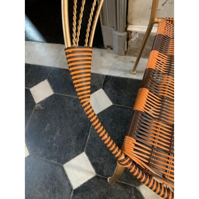 Vintage Italian Garden Patio Scoubidou Armchairs, 1950s, Set of 6 For Sale - Image 9 of 18