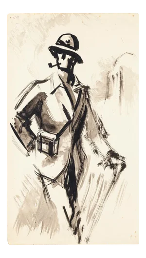 Women - Original China Ink and Watercolor by J.L. Rey Vila - 1950s 1950s