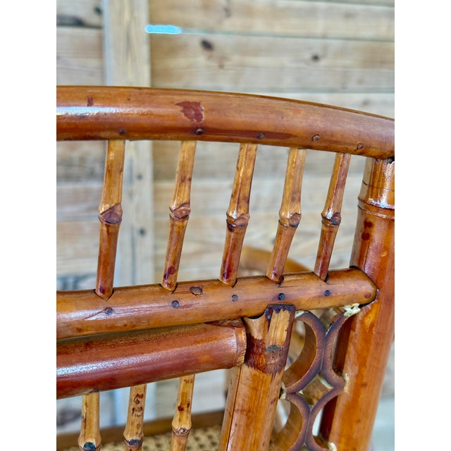 Mid-20th Century Restored Brighton Pavilion Bamboo & Cane Side Chair For Sale - Image 9 of 12