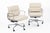 These authentic Eames for Herman Miller Soft Pad Management height office chairs from the Aluminum Group Collection were...