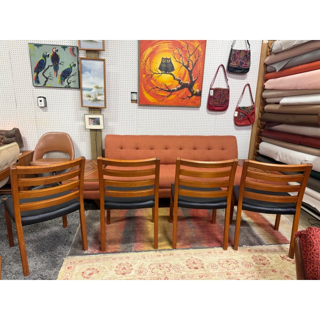 Set Of 4 Danish Teak Mid Century Modern Niels Moller Dining Chairs In great shape Very sturdy chairs Solid teak Nice black...