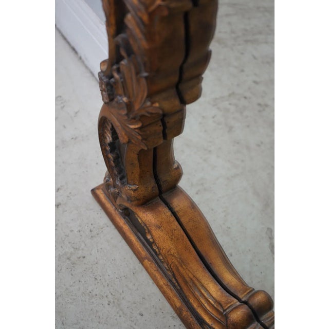 Gold Labarge Ornate Carved Frame Gold Finish Mirror For Sale - Image 8 of 12