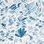 Schumacher Sample - Schumacher Canopy Fabric in Blue Birds For Sale - Image 4 of 4