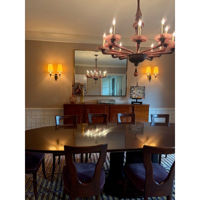 Ceiling Fixture- chandelier Italian c. 1960 Murano Glass. Stunning shade of purple. Perfect condition. Purchased in 2002...