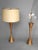 Mid-Century Modern Stewart Ross James Brass Hourglass Form Table Lamps - A Pair For Sale - Image 3 of 5