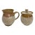 Vintage Studio Pottery Creamer and Sugar Pair For Sale