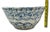 Beautiful Large 12 Inch Size Antique American Blue Spongeware Decorated Stoneware Kitchen Mixing Bowl - 1890s For Sale - Image 4 of 18