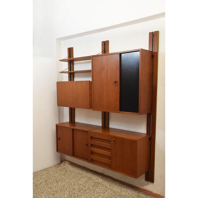 Mid-Century Modern Vintage Danish Wall Bookcase by Poul Cadovius, 1960s For Sale - Image 3 of 15
