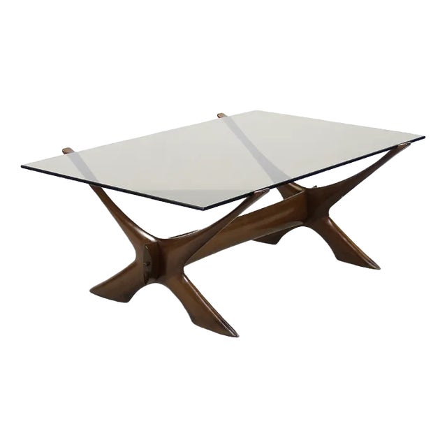Modern Scandinavian Walnut Conditory Table by Fredrik Schriever, 1960s For Sale