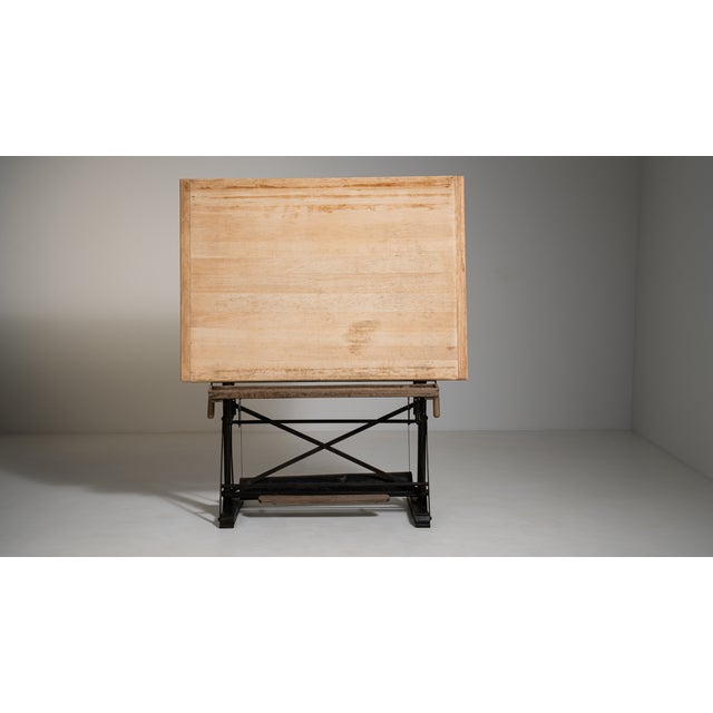 Architect's Oak Drawing Table, Antique, France, Early 20th Century For Sale - Image 4 of 13