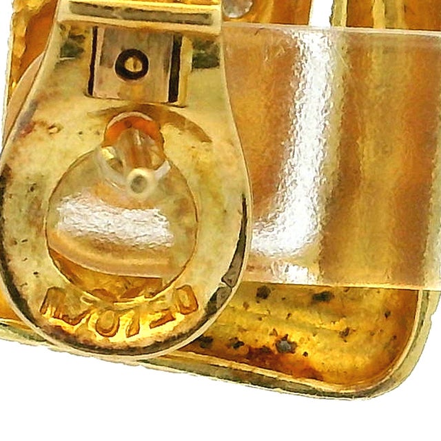 Ilias Lalaounis 18k Gold Diamond Textured Geometric Earrings, Circa 1970s, A Pair For Sale - Image 14 of 16