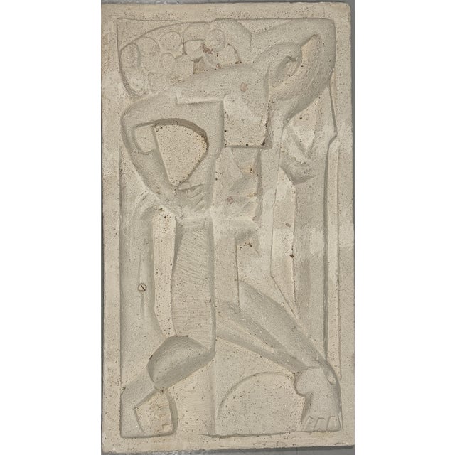 Relief Mural Sculpture with Siporex the Sower, 1970s, Plaster For Sale - Image 9 of 9