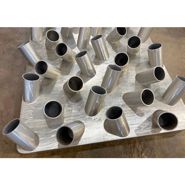 Mid-Century Modern "Swarm"— Abstract Aluminum Sculpture, Herbert Simon Estate, 1985 For Sale - Image 3 of 11
