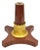 Vintage French Regency Style Mahogany & Gold Gilt Plume Table Pedestal Base (B) For Sale