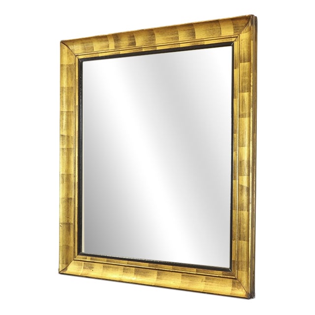 Large Antique Mirror with Golden Frame, 1930s For Sale