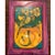 Vintage mid-century style abstract jester / harlequin composition on a heavy wood panel board with a painted purple...
