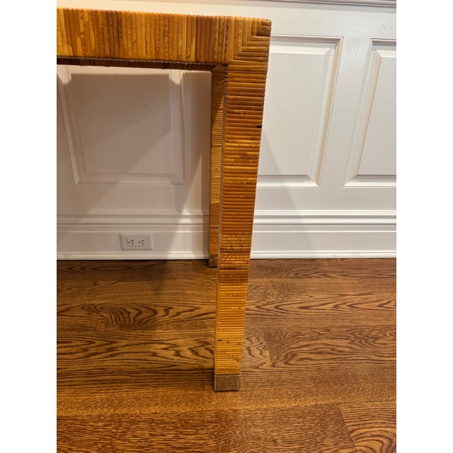 Early 21st Century Bielecky Brothers Cane Rattan Console Desk For Sale - Image 5 of 16