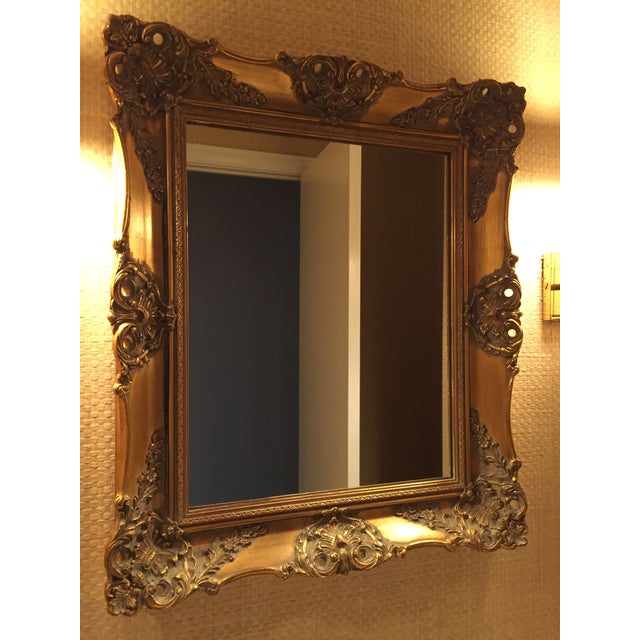 1970's Vintage French Gilded Gold Framed Wall Mirror Chairish