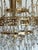 Brass and Lead Crystal Chandelier by Joska Bodenmais, 1970s For Sale - Image 6 of 17