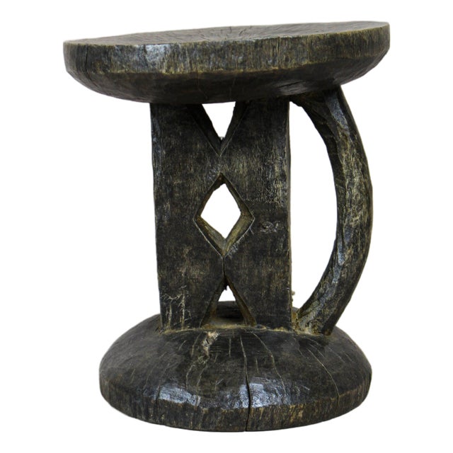 Tonga Stool in Wood For Sale