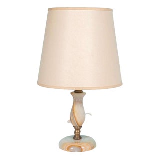 Regency Onyx & Brass Table Lamp For Sale